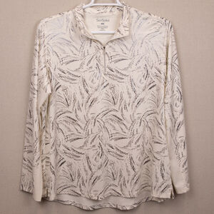 SanSoleil beige long sleeve pullover top-XXL